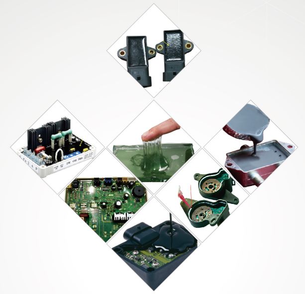 Прозрачный самовосстанавливающийся силиконовый гель для инкапсулирования и всасывания электрических компонентов и корпусов 16